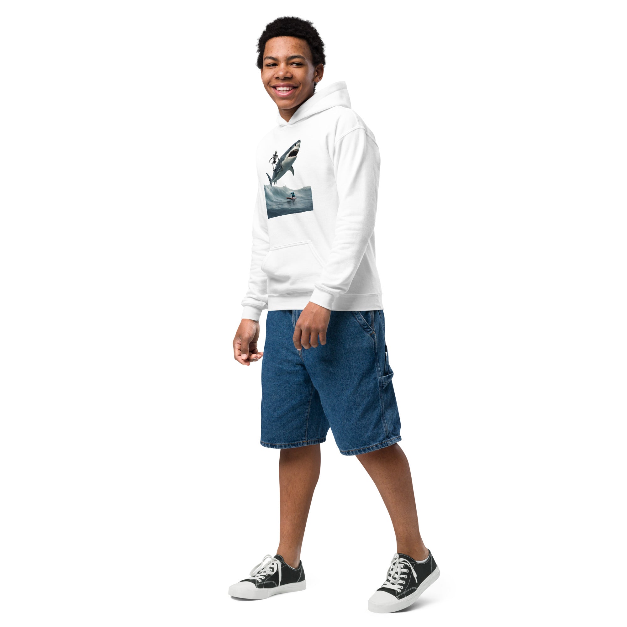 Shark Shredder Youth Heavy Blend Hoodie