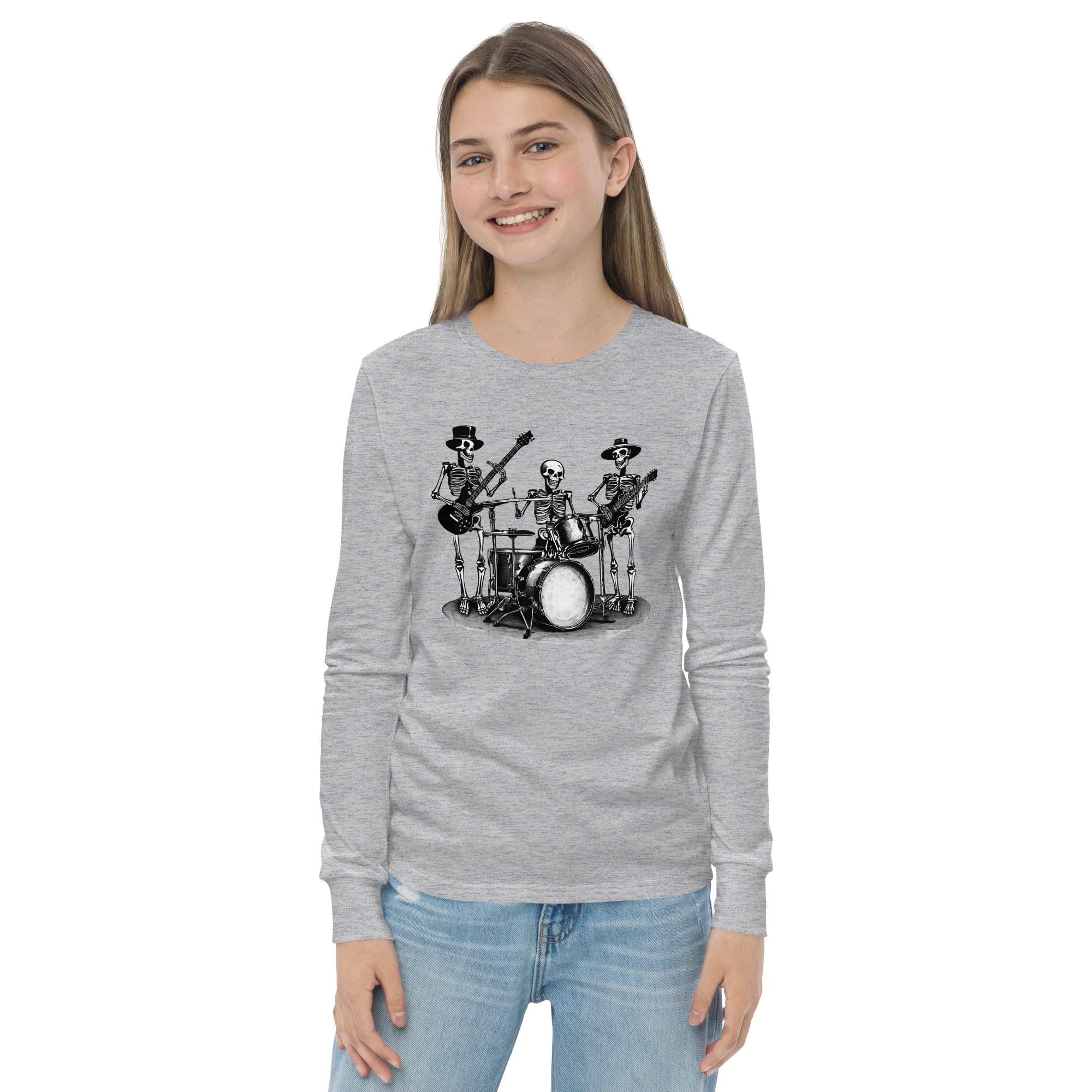 Skeleton Band Youth Long Sleeve Shirt