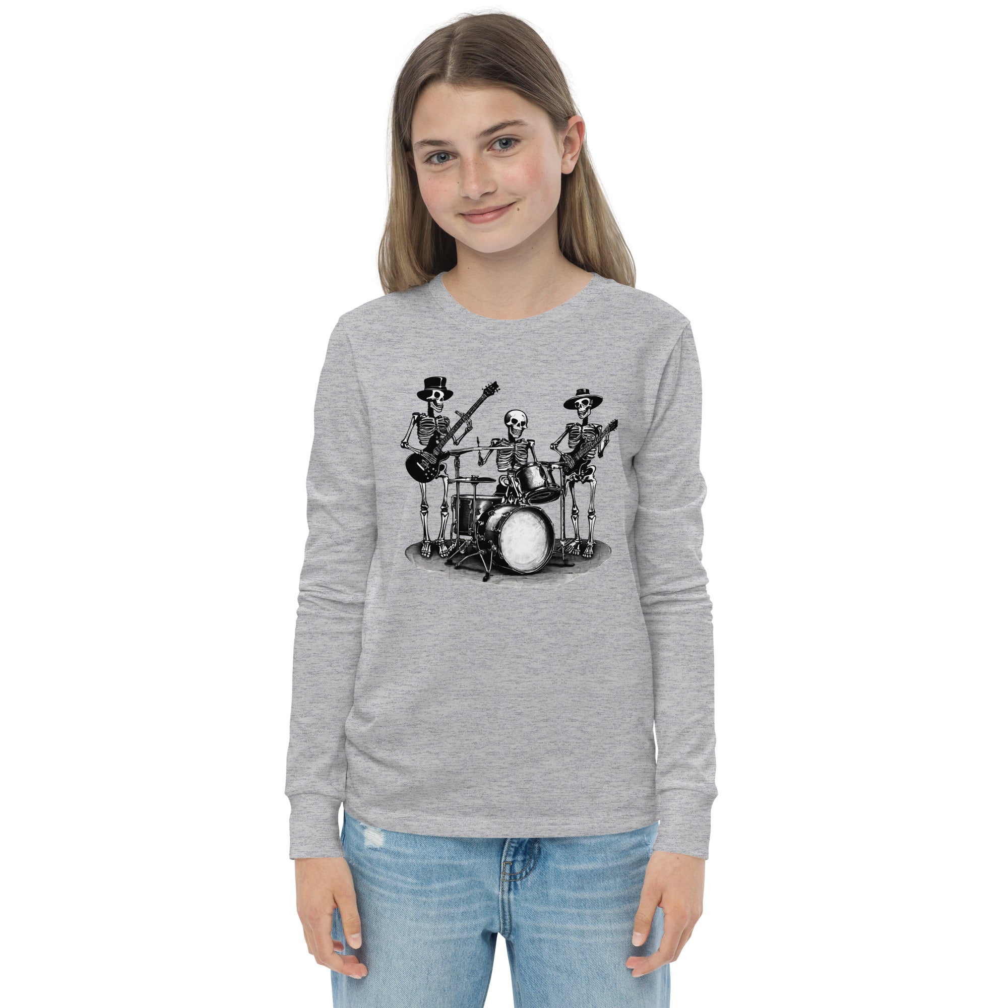 Skeleton Band Youth Long Sleeve Shirt