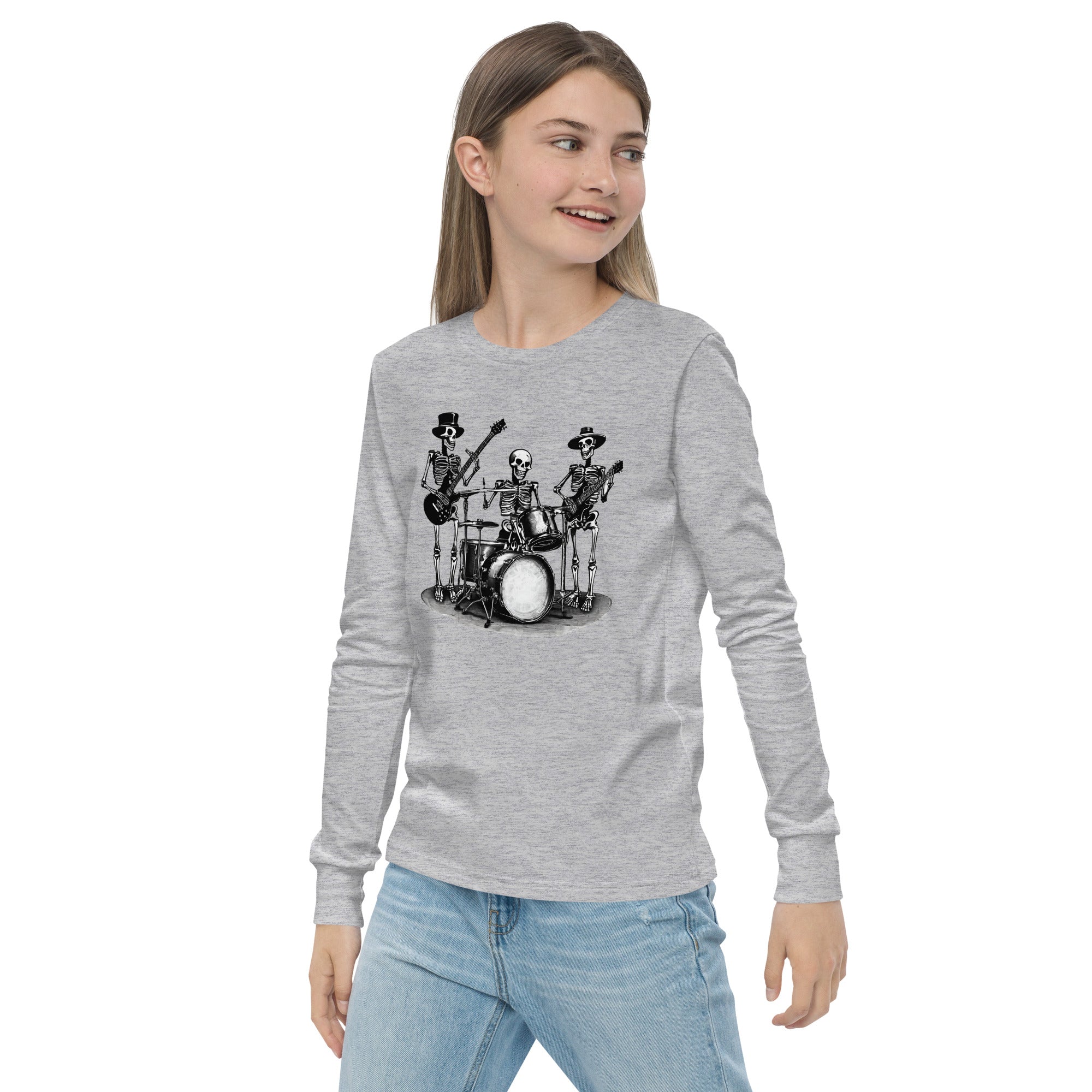 Skeleton Band Youth Long Sleeve Shirt