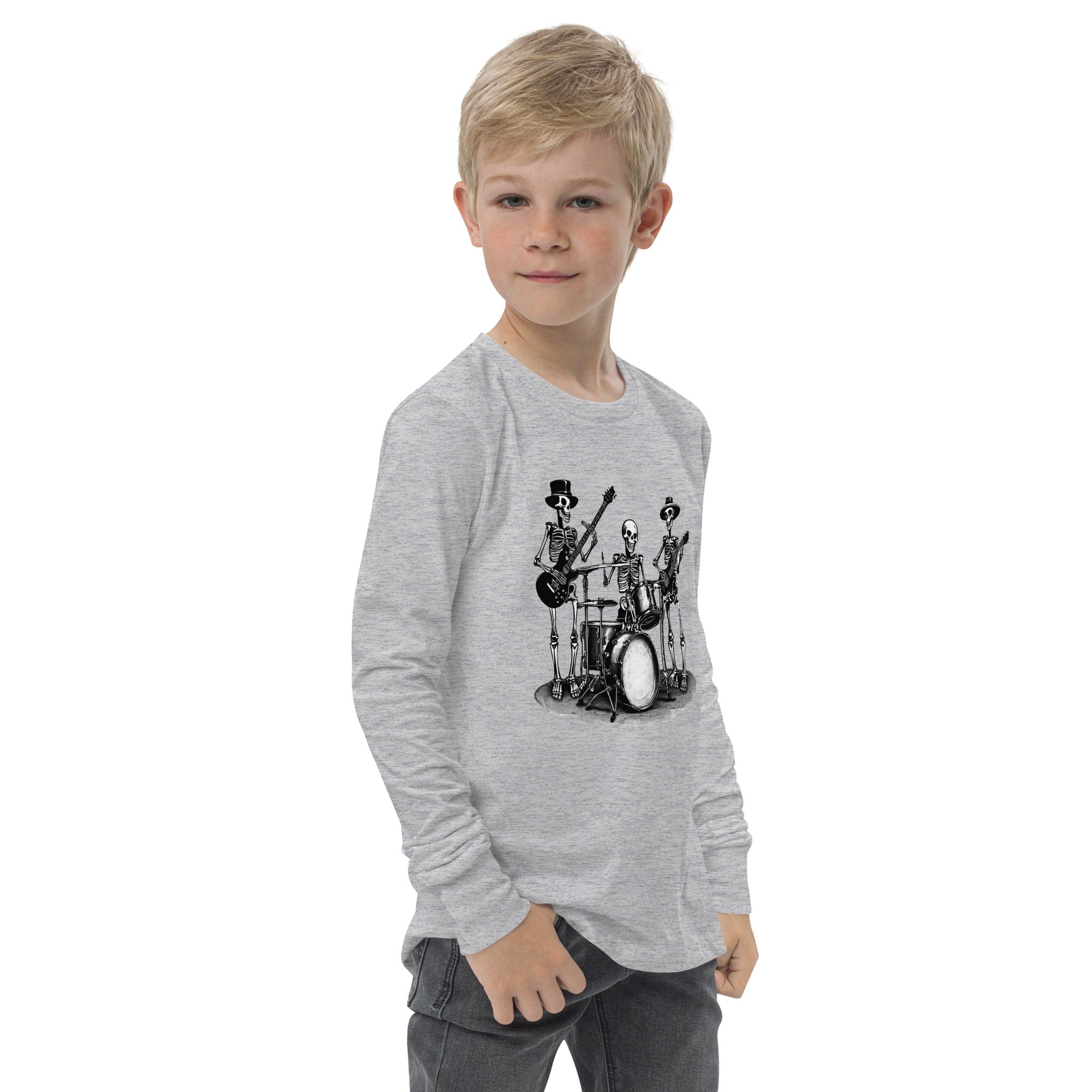 Skeleton Band Youth Long Sleeve Shirt