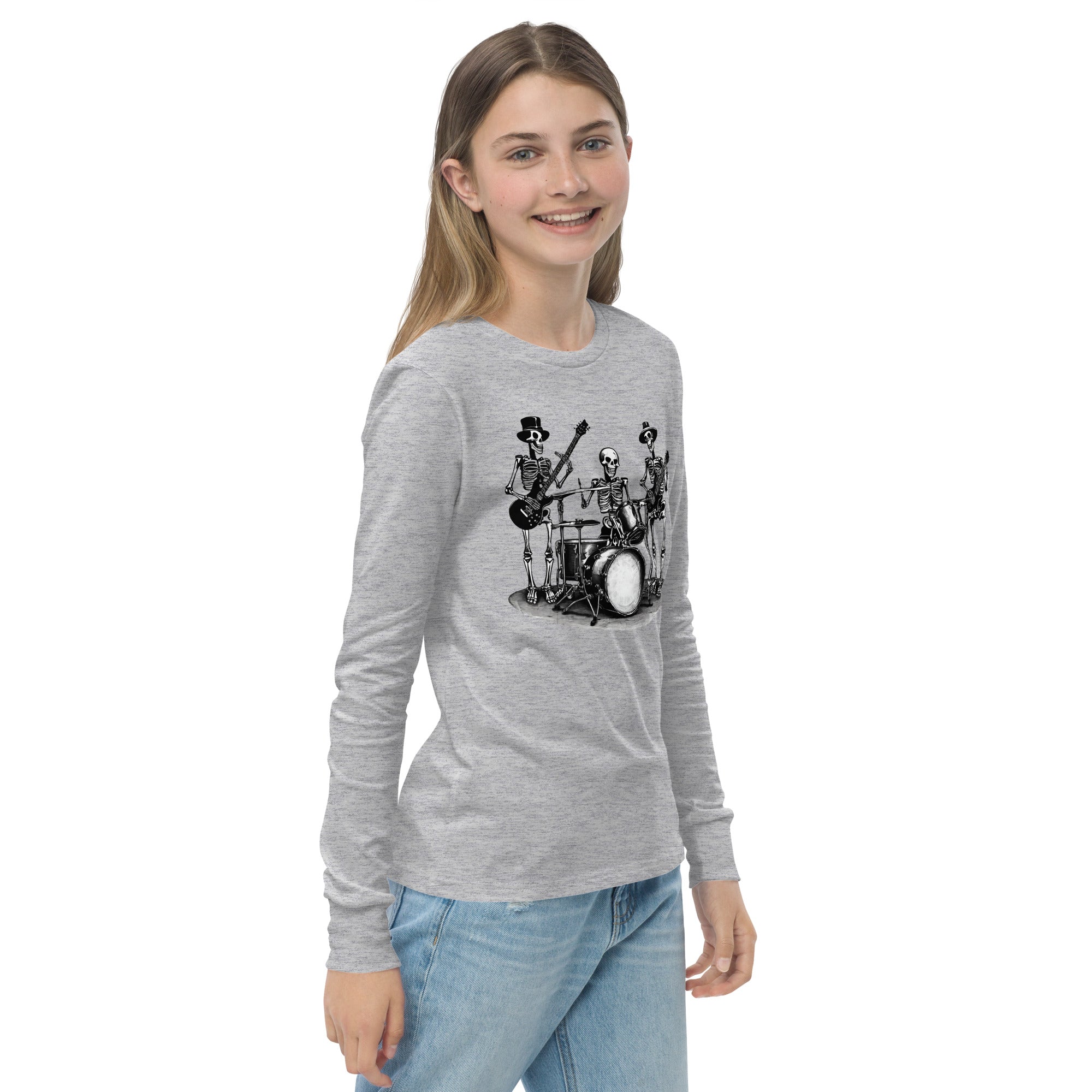 Skeleton Band Youth Long Sleeve Shirt