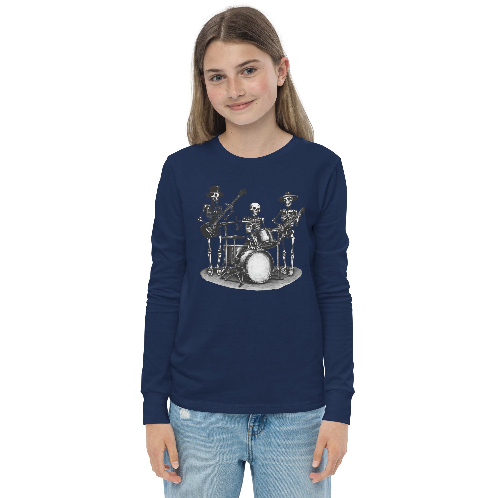 Skeleton Band Youth Long Sleeve Shirt