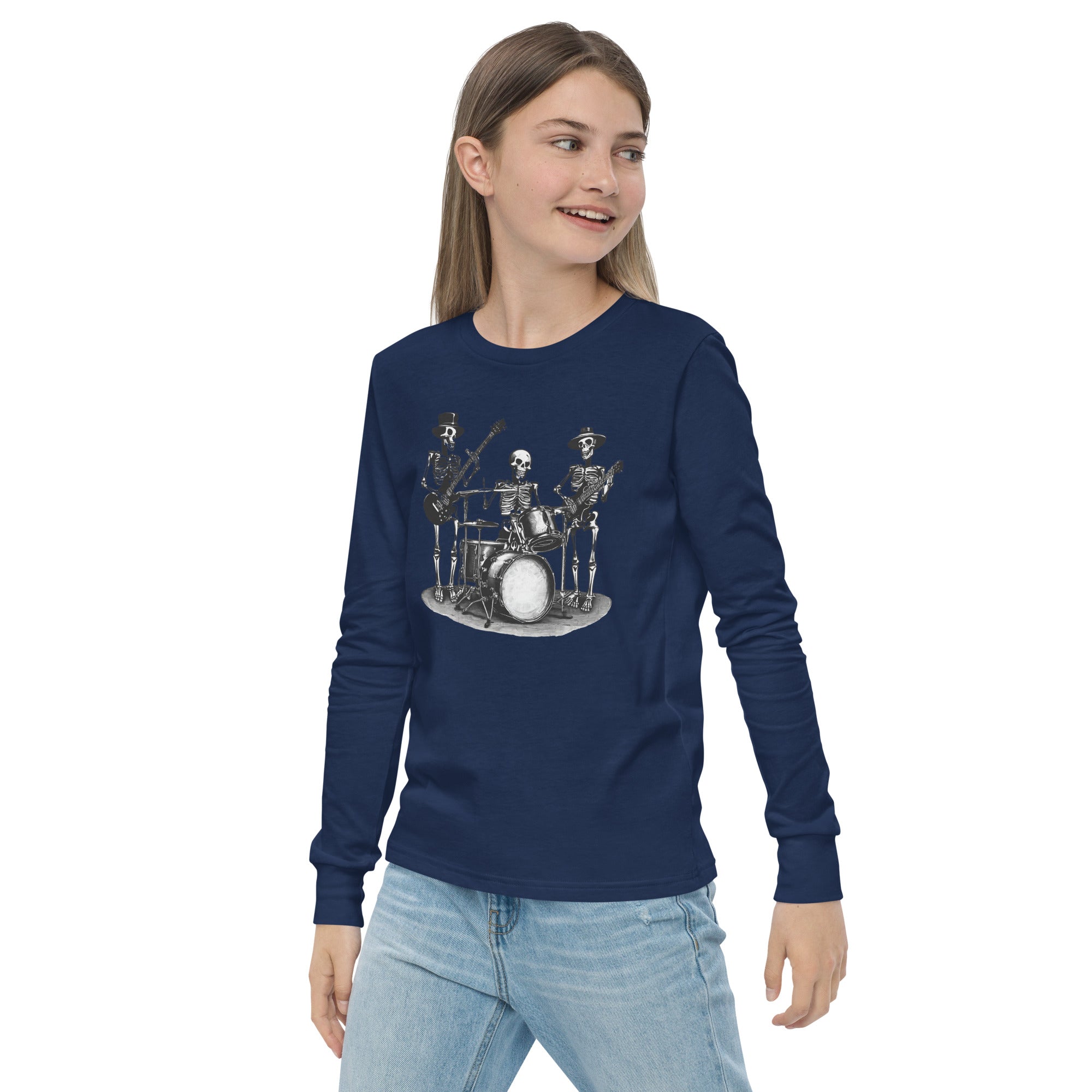 Skeleton Band Youth Long Sleeve Shirt