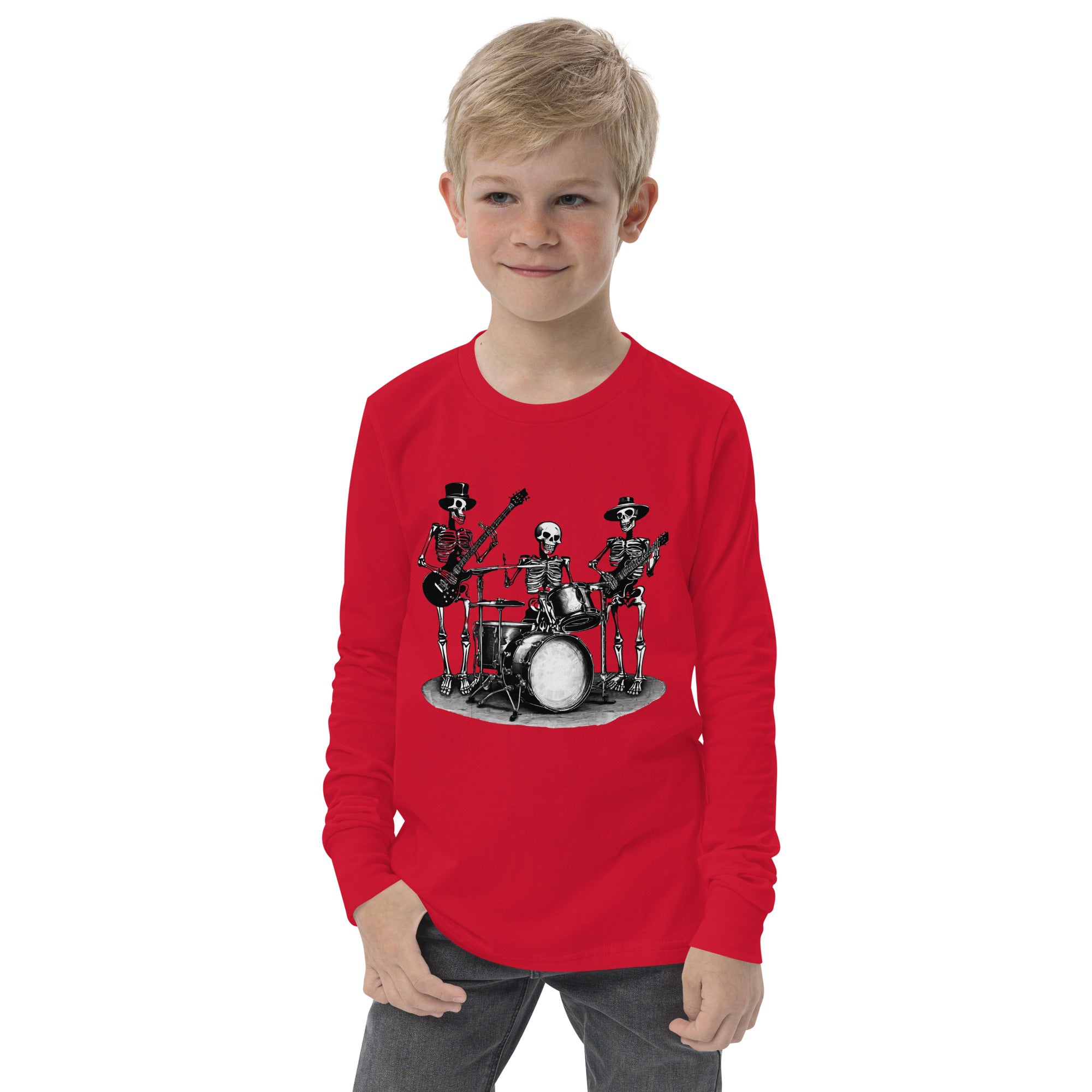 Skeleton Band Youth Long Sleeve Shirt