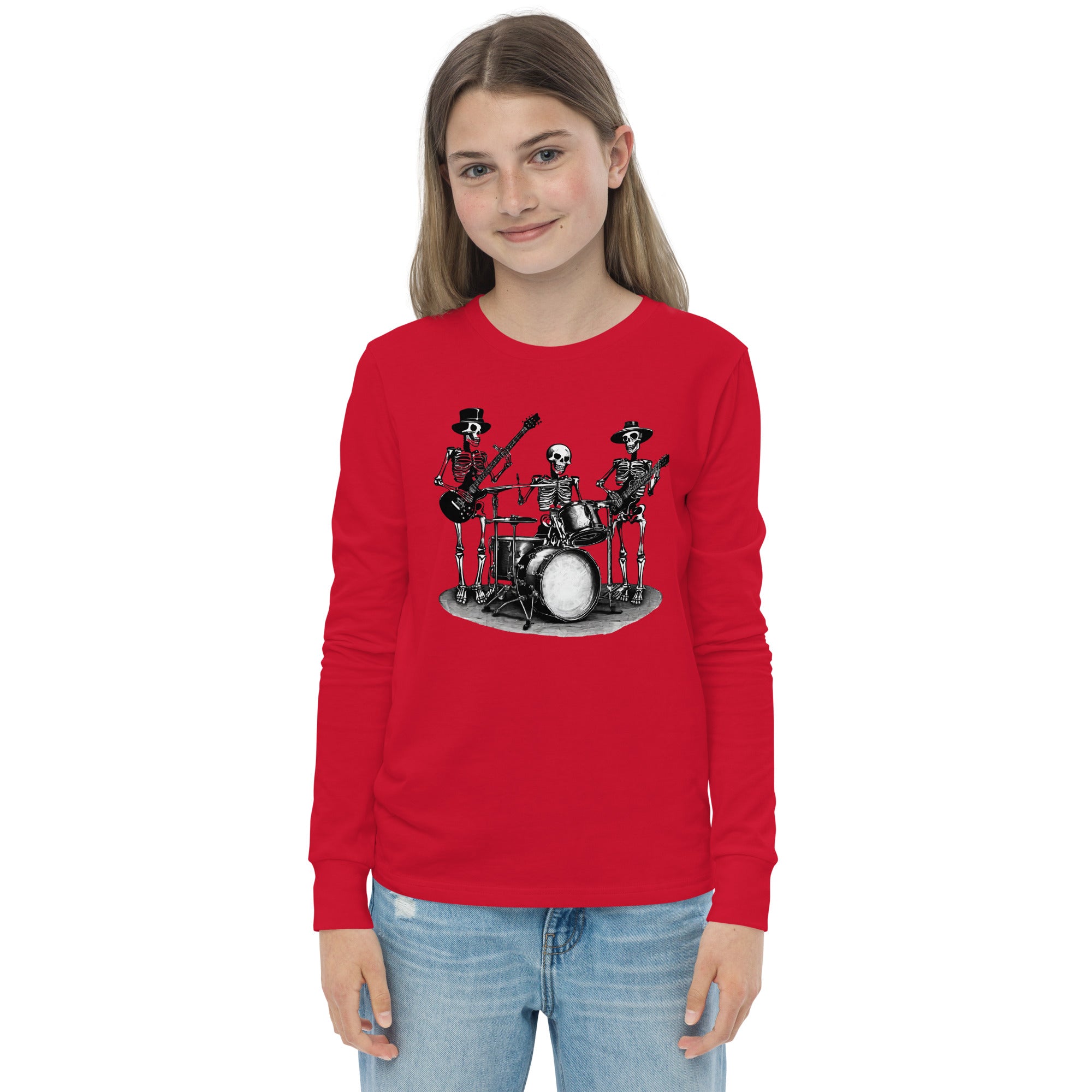 Skeleton Band Youth Long Sleeve Shirt