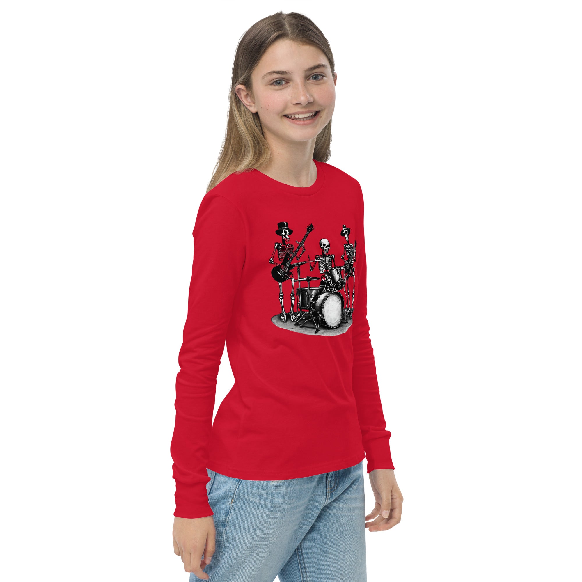 Skeleton Band Youth Long Sleeve Shirt