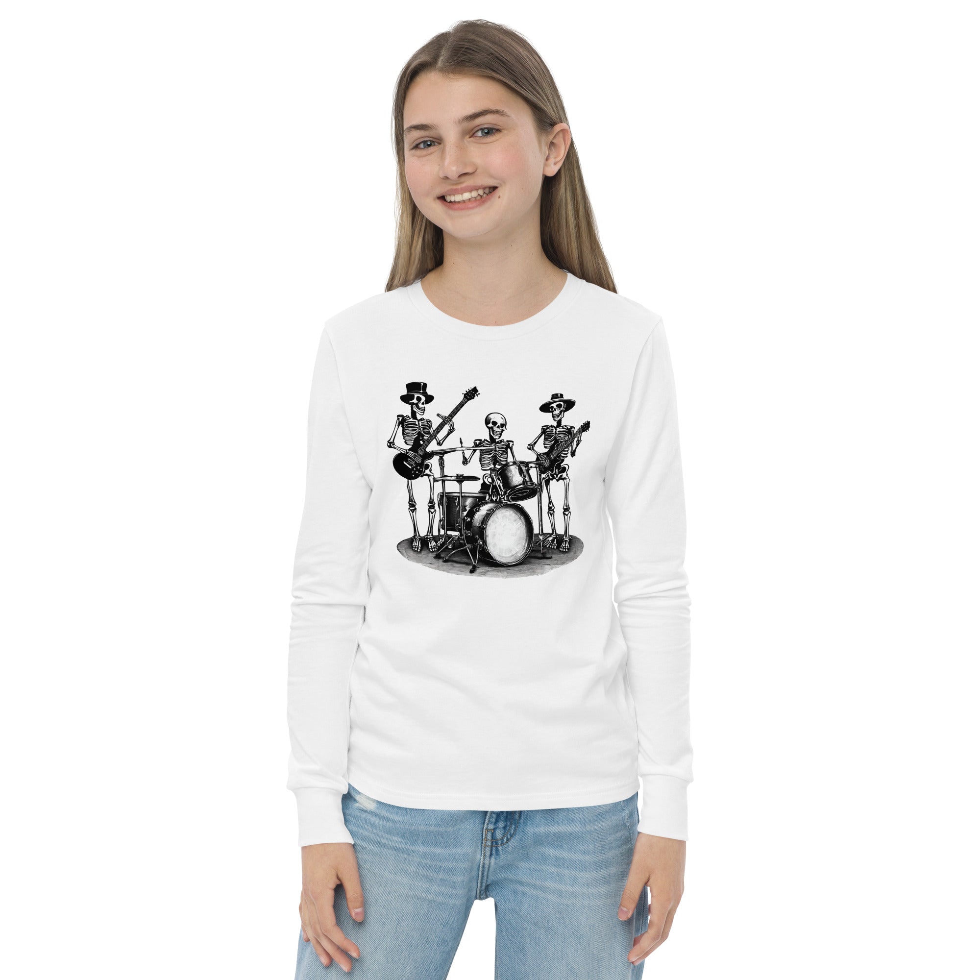 Skeleton Band Youth Long Sleeve Shirt