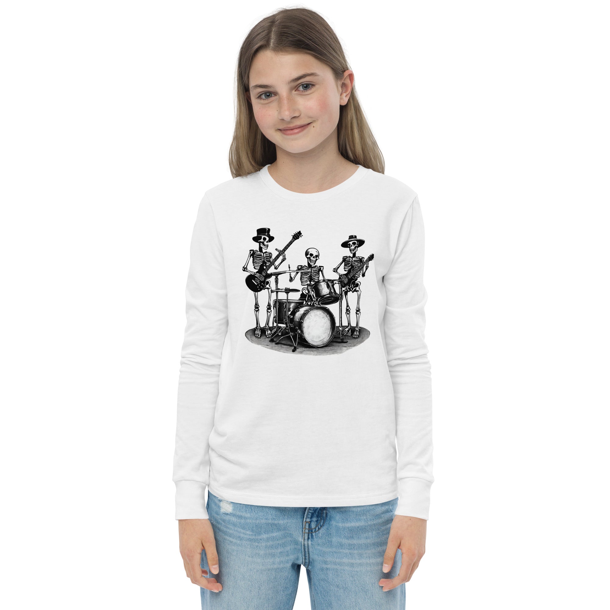 Skeleton Band Youth Long Sleeve Shirt