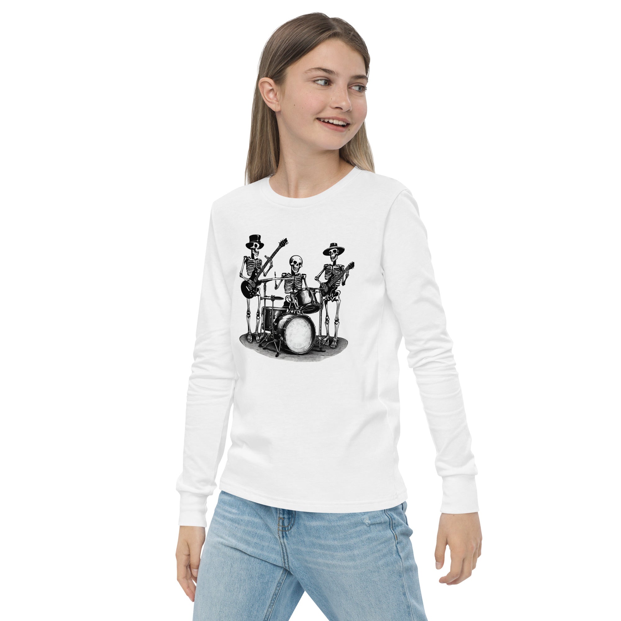 Skeleton Band Youth Long Sleeve Shirt