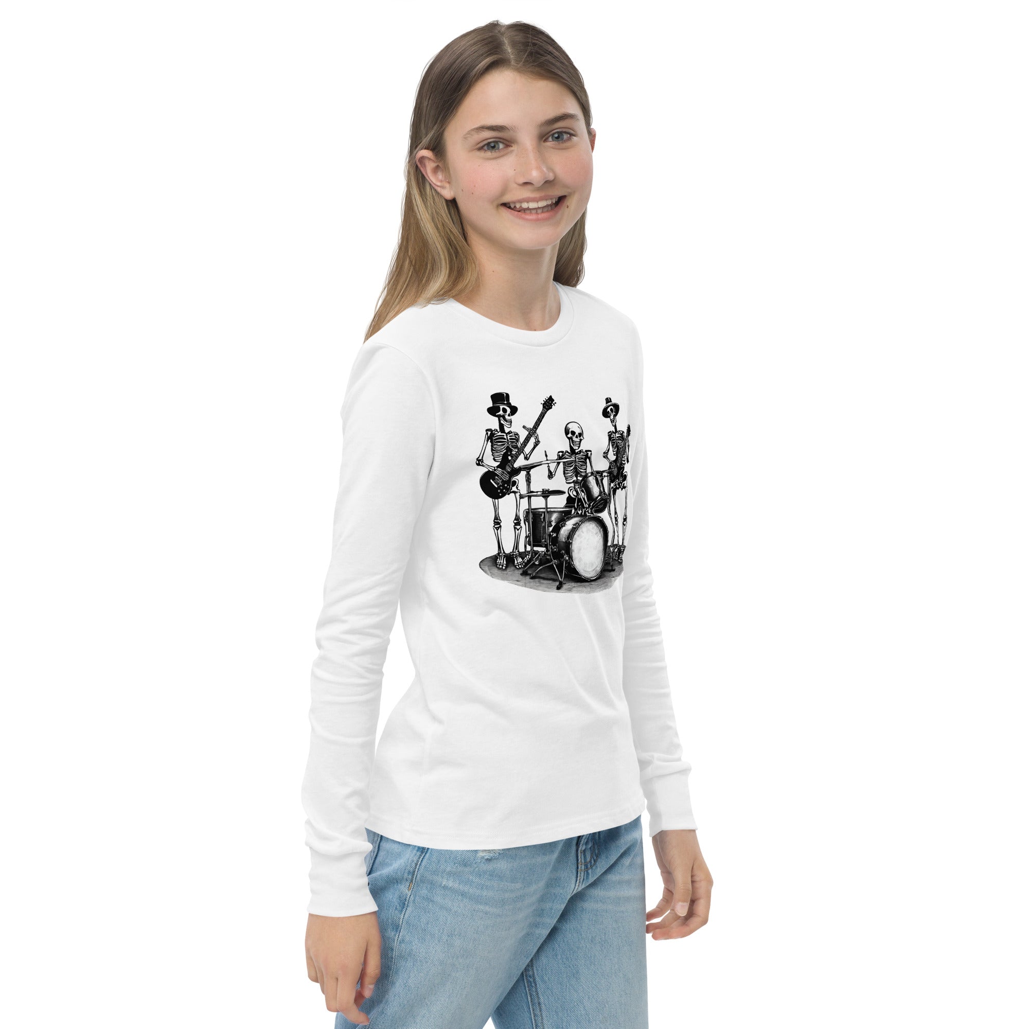 Skeleton Band Youth Long Sleeve Shirt