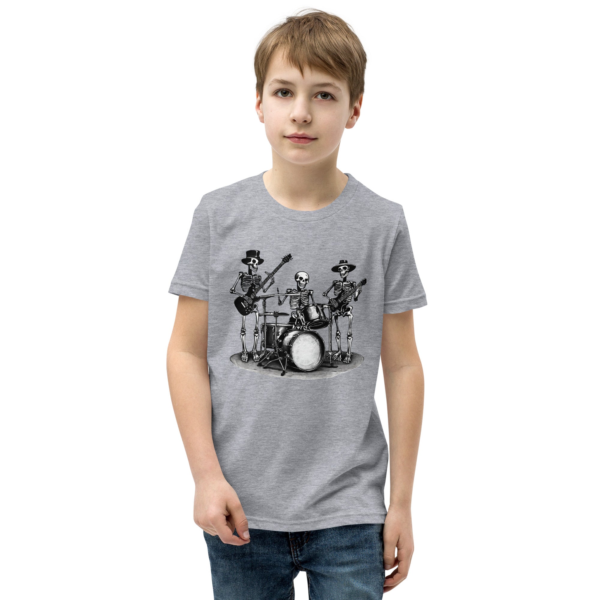 Skeleton Band Youth Short Sleeve T-Shirt