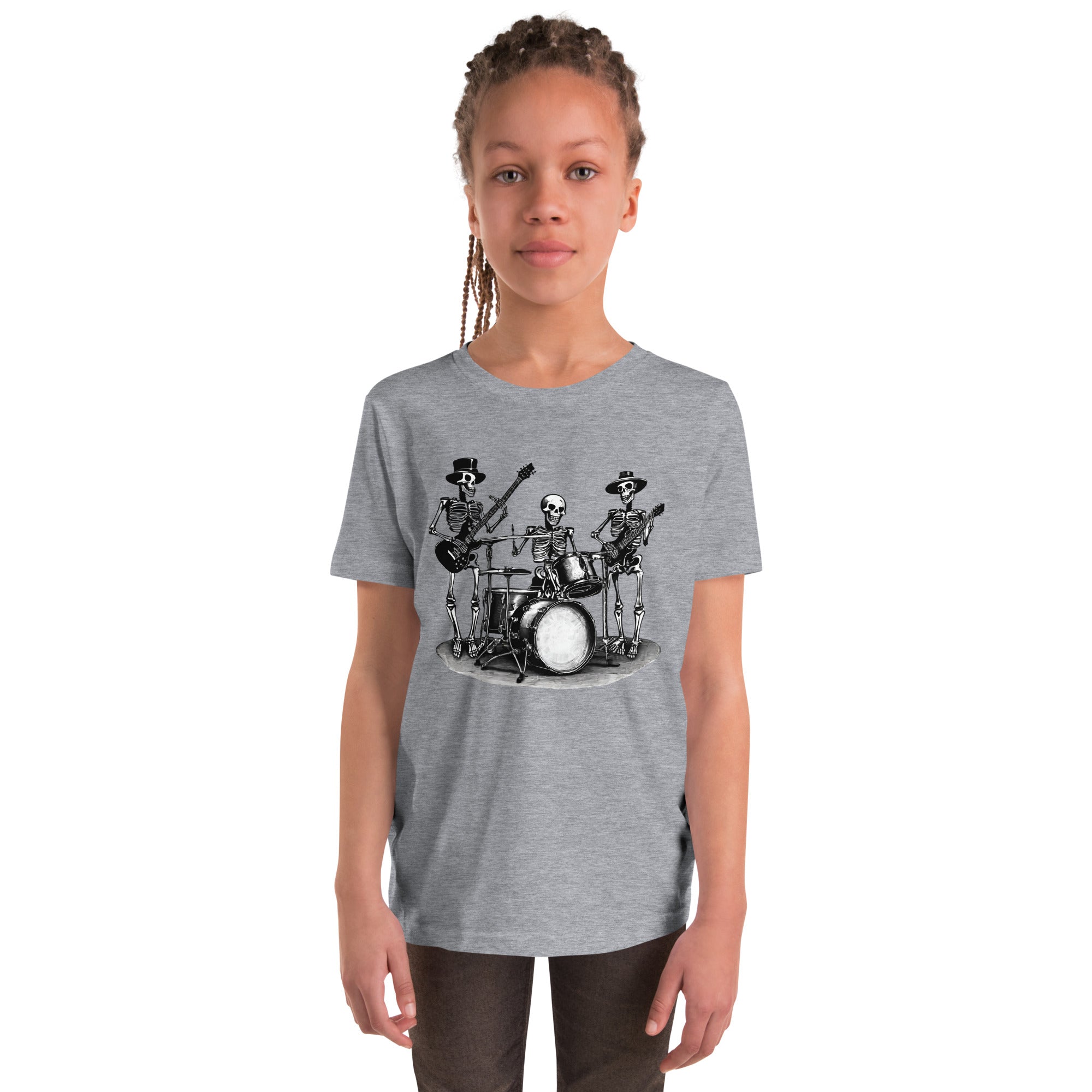 Skeleton Band Youth Short Sleeve T-Shirt