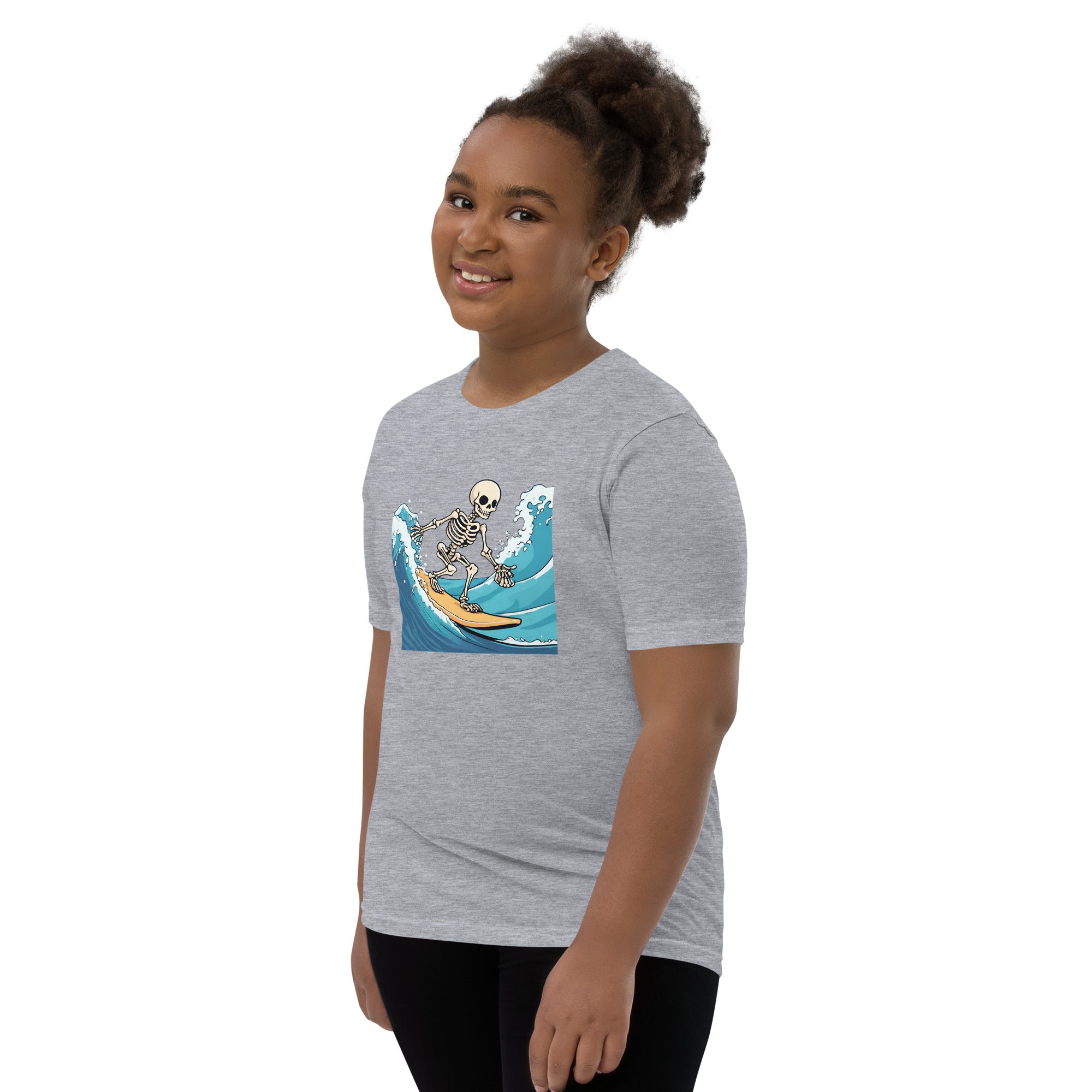 Surfing Skeleton Youth Short Sleeve T-Shirt