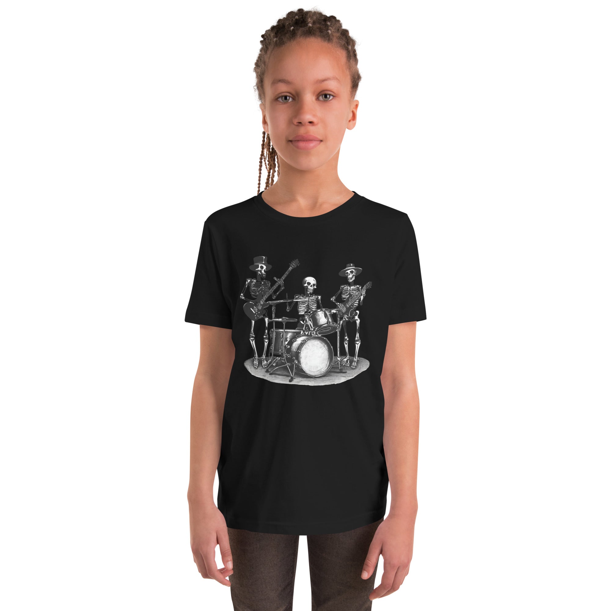 Skeleton Band Youth Short Sleeve T-Shirt