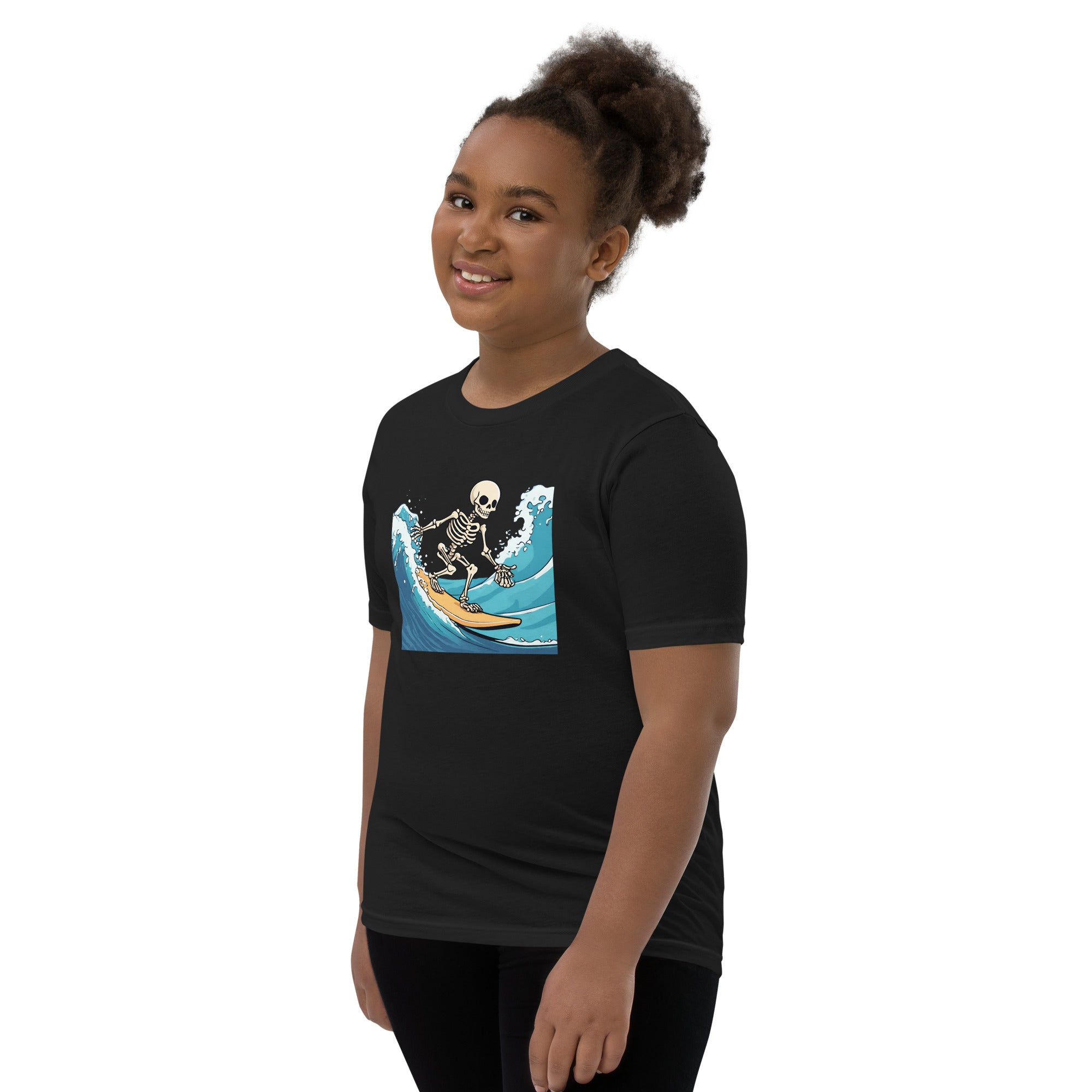 Surfing Skeleton Youth Short Sleeve T-Shirt