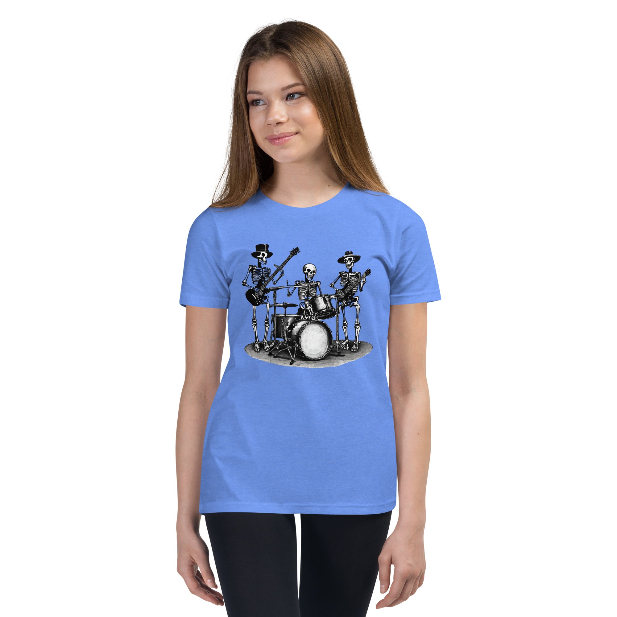 Skeleton Band Youth Short Sleeve T-Shirt