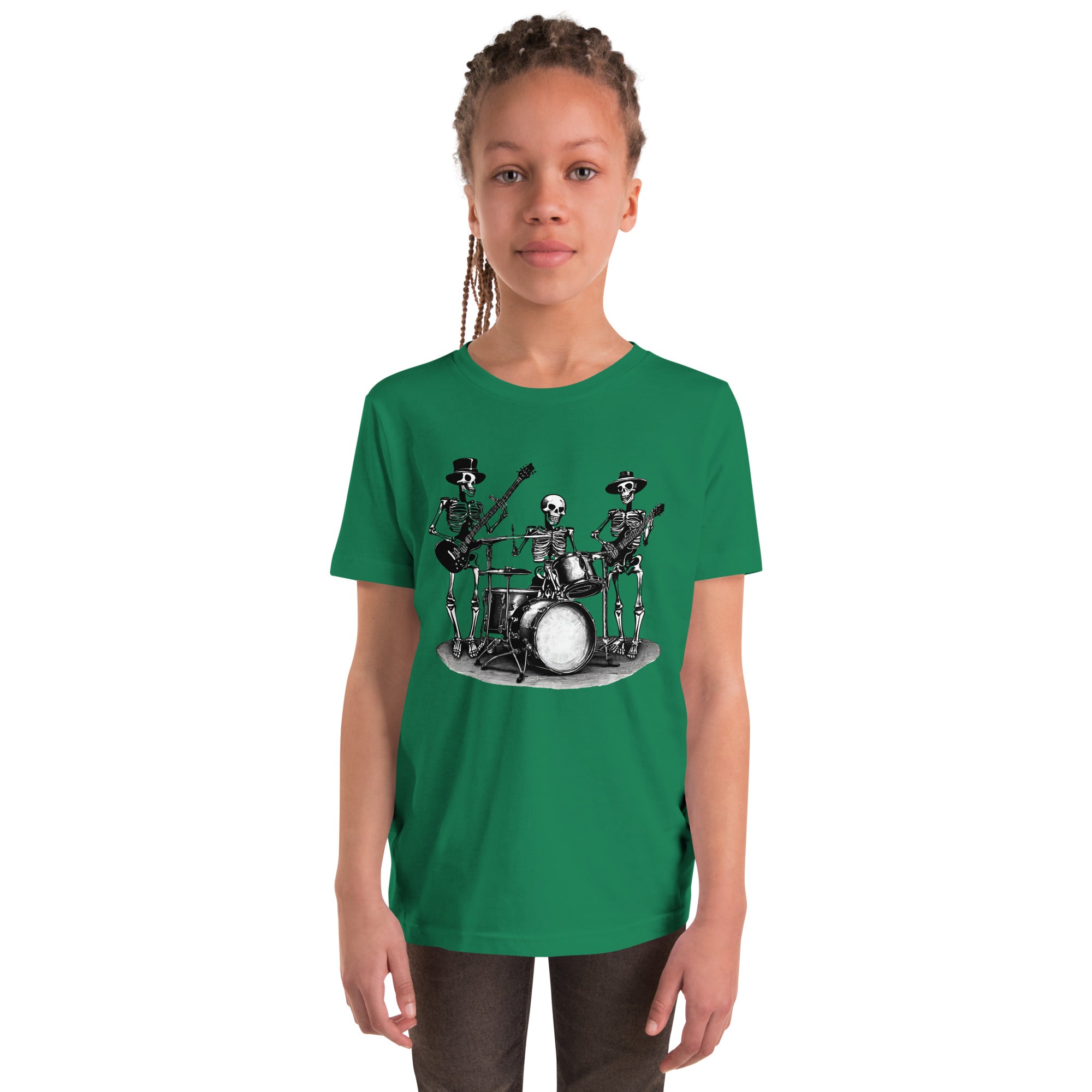 Skeleton Band Youth Short Sleeve T-Shirt