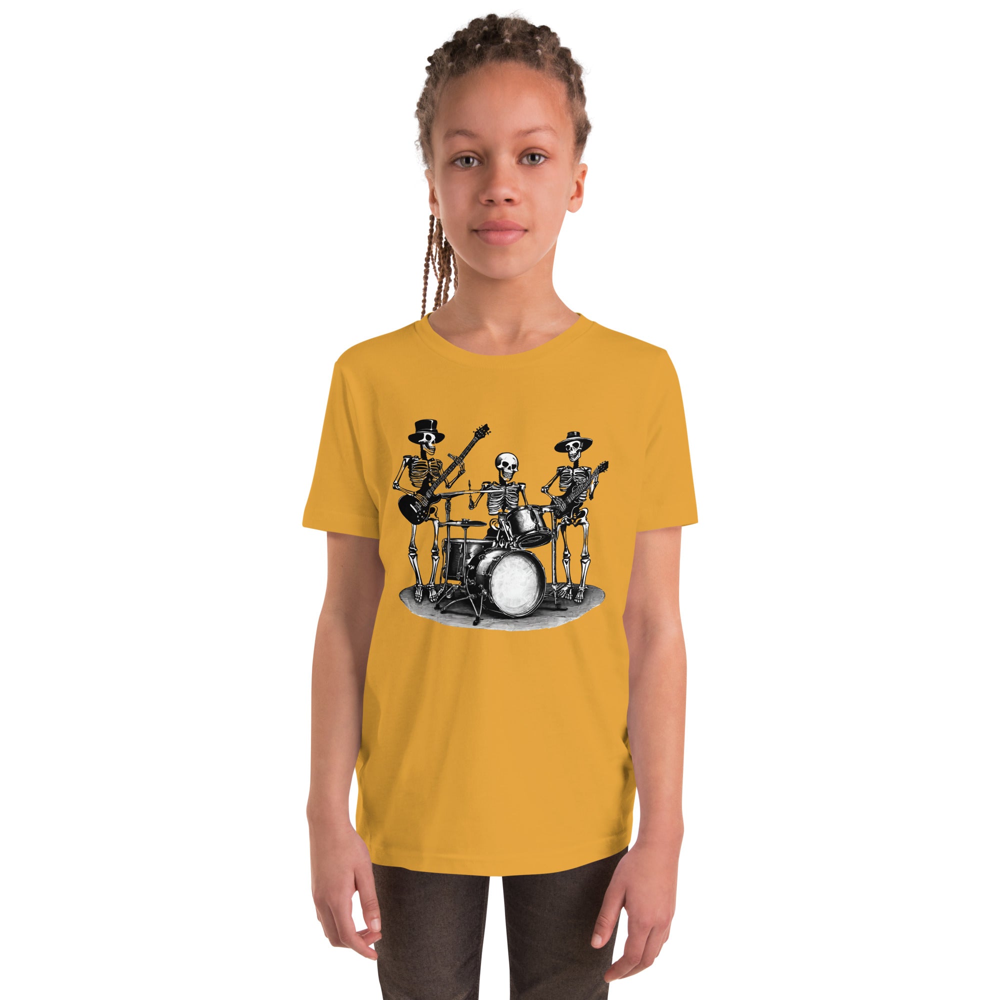 Skeleton Band Youth Short Sleeve T-Shirt