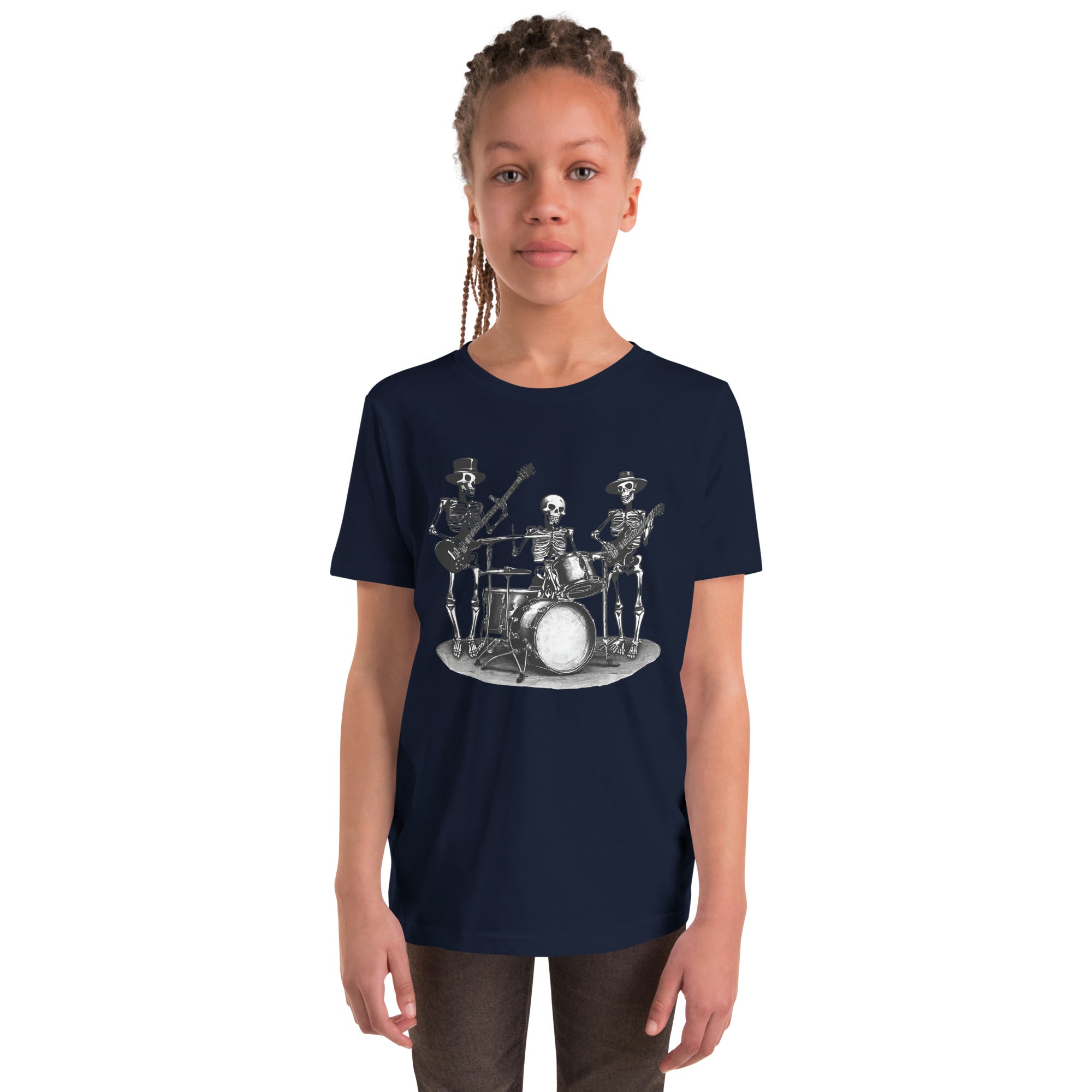 Skeleton Band Youth Short Sleeve T-Shirt