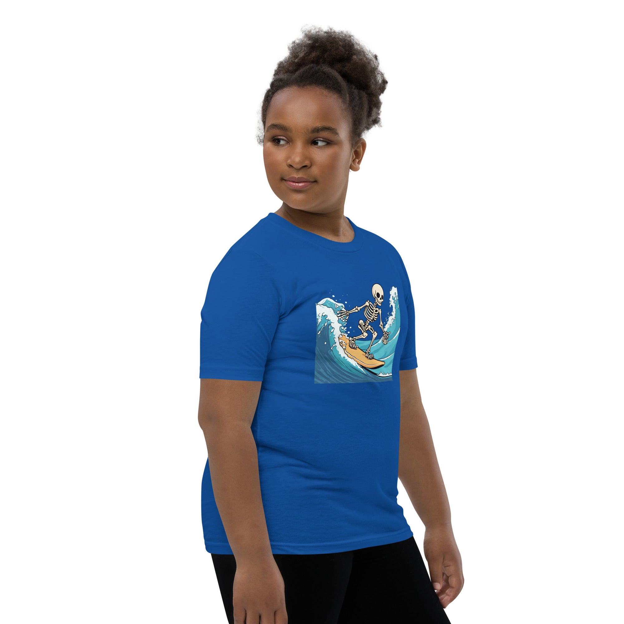 Surfing Skeleton Youth Short Sleeve T-Shirt