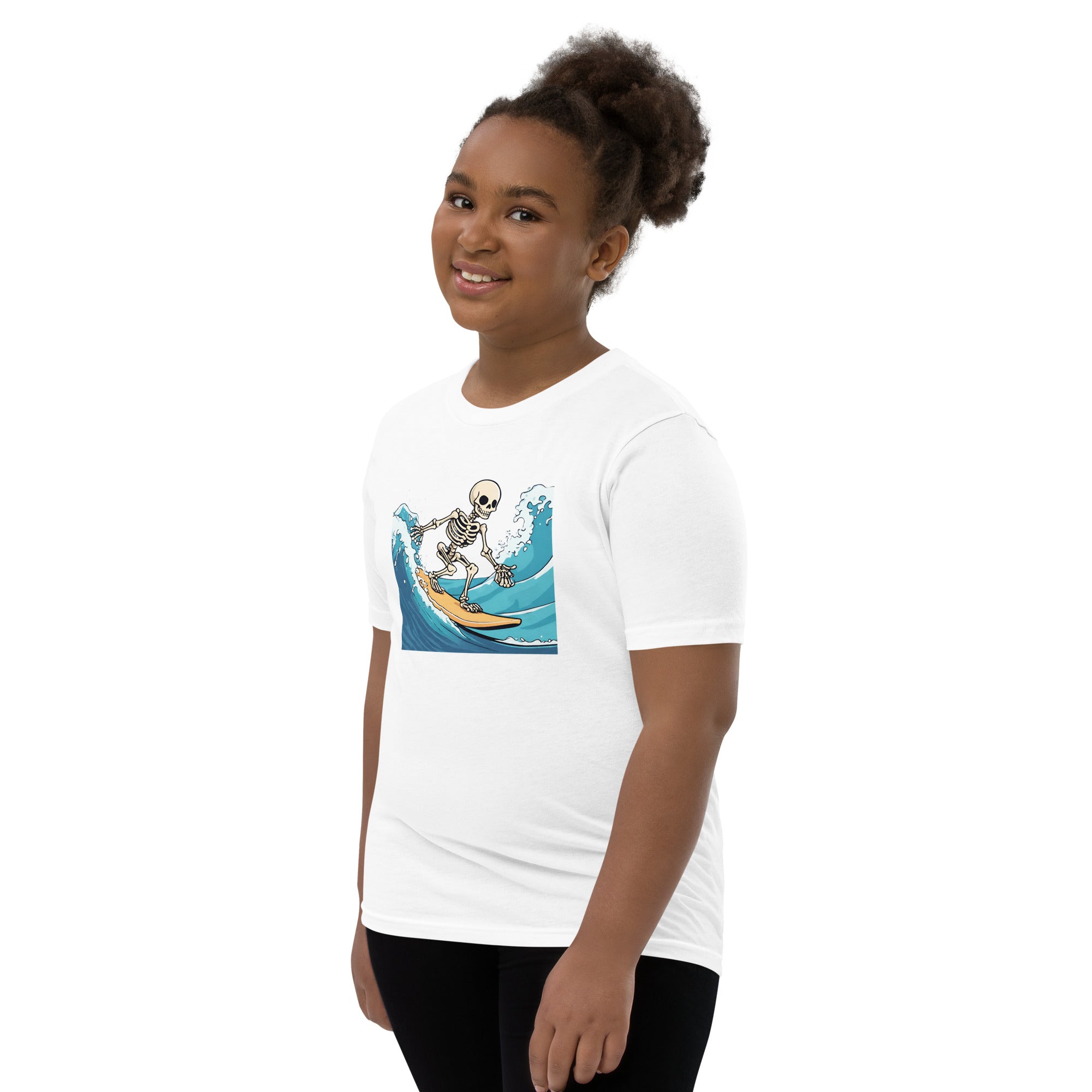 Surfing Skeleton Youth Short Sleeve T-Shirt