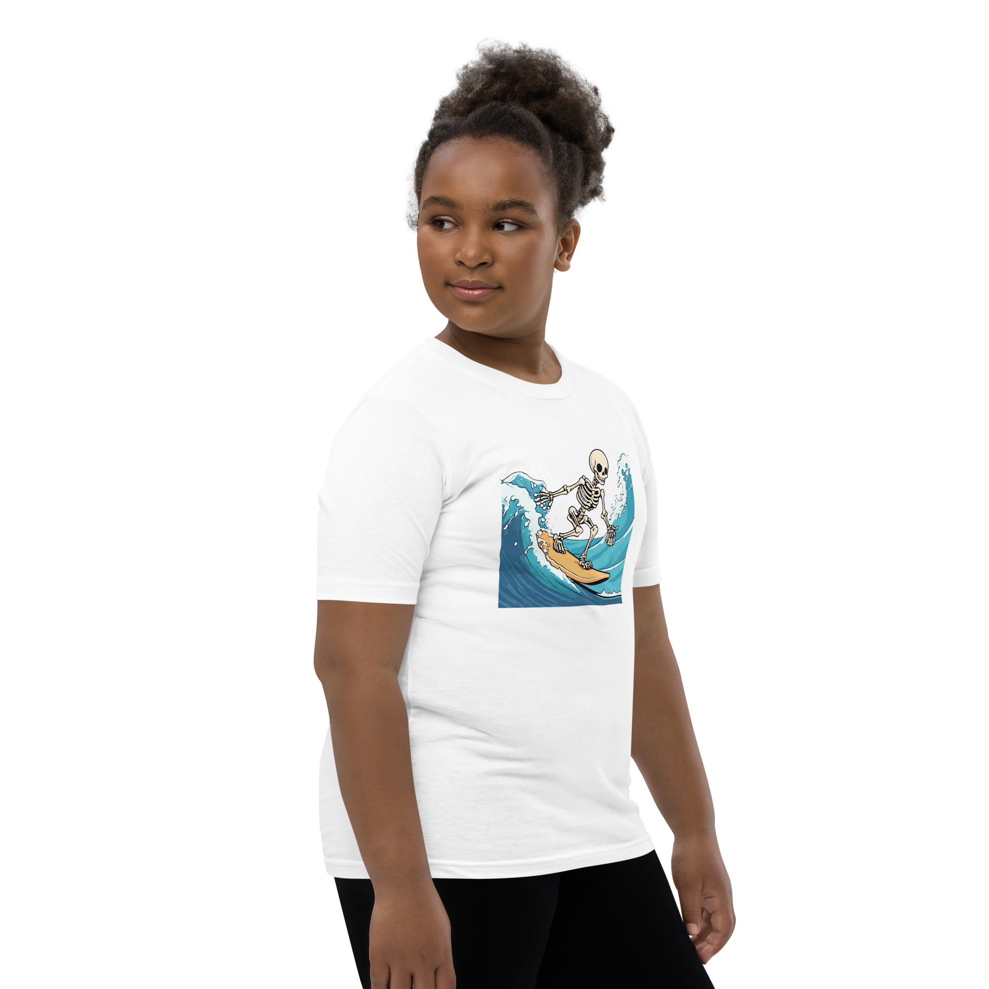 Surfing Skeleton Youth Short Sleeve T-Shirt