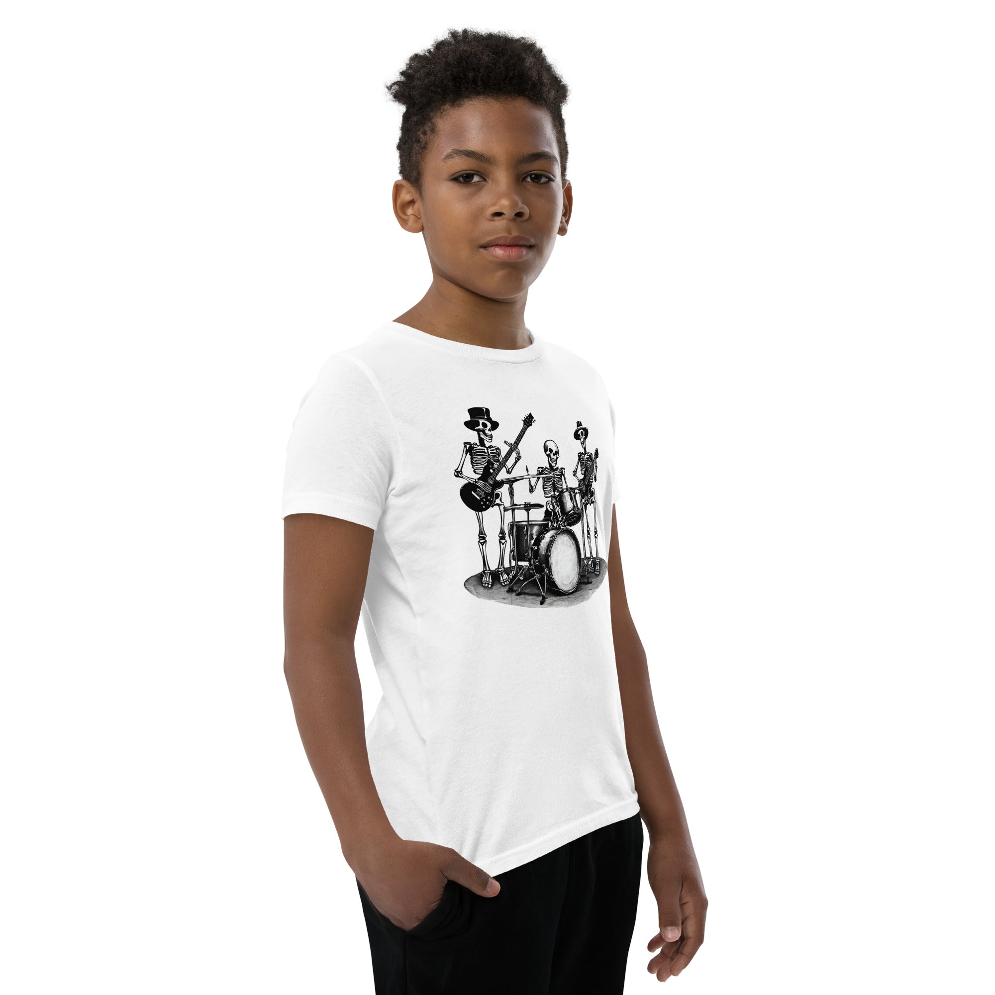 Skeleton Band Youth Short Sleeve T-Shirt